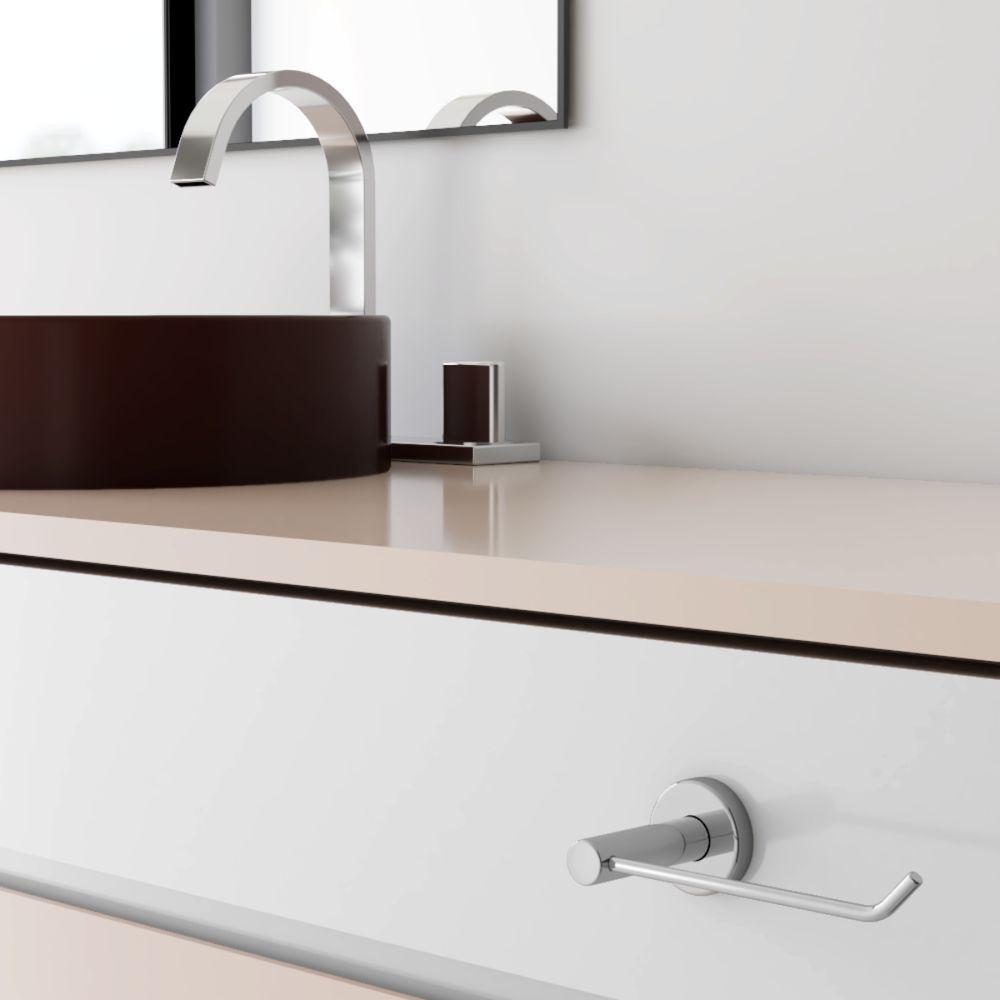 Porta Papel Higiênico Para Banheiro Escovado Atenas Grego Metal - 3