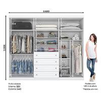 Berço Tutto New Com Guarda Roupa Americano Ambiente 6 Portas Branco Fosco E Colchão Ortobom - Matic - 5