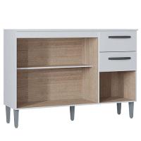 Balcão 507 3 Portas E 2 Gavetas Com Tampo Branco - Poquema