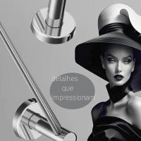 Porta Toalha Toalheiro Para Banheiro Escovado Atenas 55cm - 2