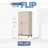 Quarto De Bebê Flip Areia Acetinado Com Colchão - Reller - 3