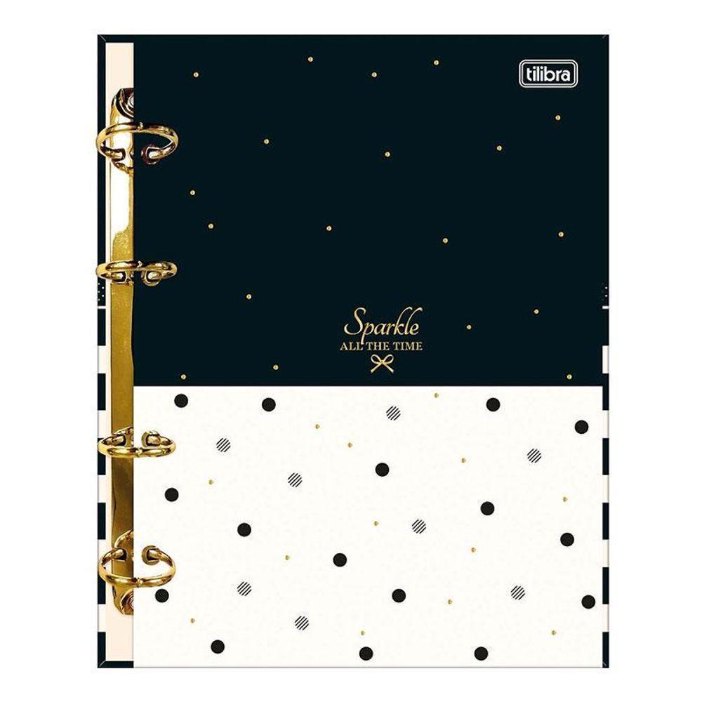 Fichário Caderno Argolado West Village 80 Folhas Branco E Preto - Tilibra - 1