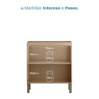 Balcão 2 Portas 80 Cm Art 6005 Vanilla - Kits Paraná - 3