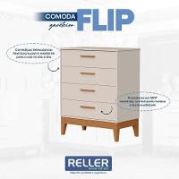 Quarto De Bebê Flip Com Cômoda Gaveteiro Areia Acetinado Com Colchão Gazin - Reller - 5