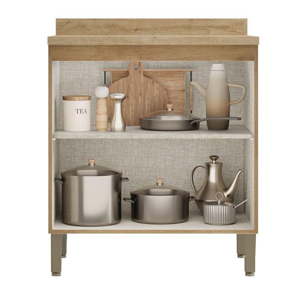 Balcão 80 Cm 2 Portas Finesse Capuccino Off White - Thb - 2