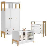 Quarto De Bebê Fantasia Branco Acetinado - Qmovi - 1