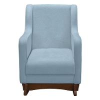 Poltrona Amamentação Aquila Plus Com Puff Boucle Azul Claro - Fratello - 2