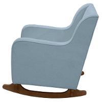 Poltrona Amamentação Aquila Plus Com Puff Boucle Azul Claro - Fratello - 3