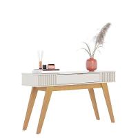 Mesa De Centro Jeri Freijó Off White Com Aparador Para Sala Riviera Off White - Colibri