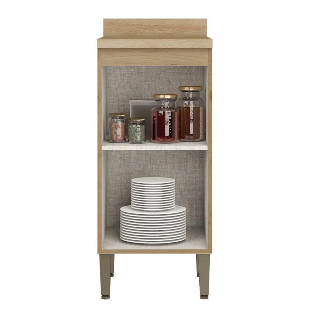 Balcão 40 Cm Com 1 Porta Finesse Capuccino Azul - Thb - 2