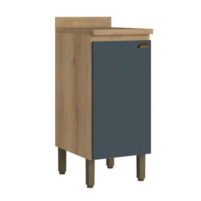 Balcão 40 Cm Com 1 Porta Finesse Capuccino Azul - Thb