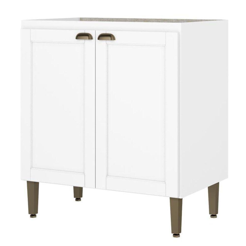 Balcão 80 Cm 2 Portas Sem Tampo Classy Branco - Thb - 1