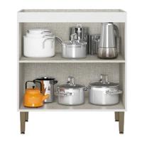 Balcão 80 Cm 2 Portas Sem Tampo Classy Branco - Thb - 2