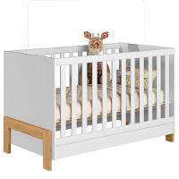 Berço Americano Mini Cama Fantasia 4300 Branco Acetinado Com Colchão Gazin - Qmovi - 2