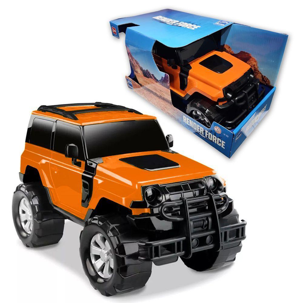 Carrinho Jeep 4x4 Caminhonete Render Force Jipe Cores Laranja - 1