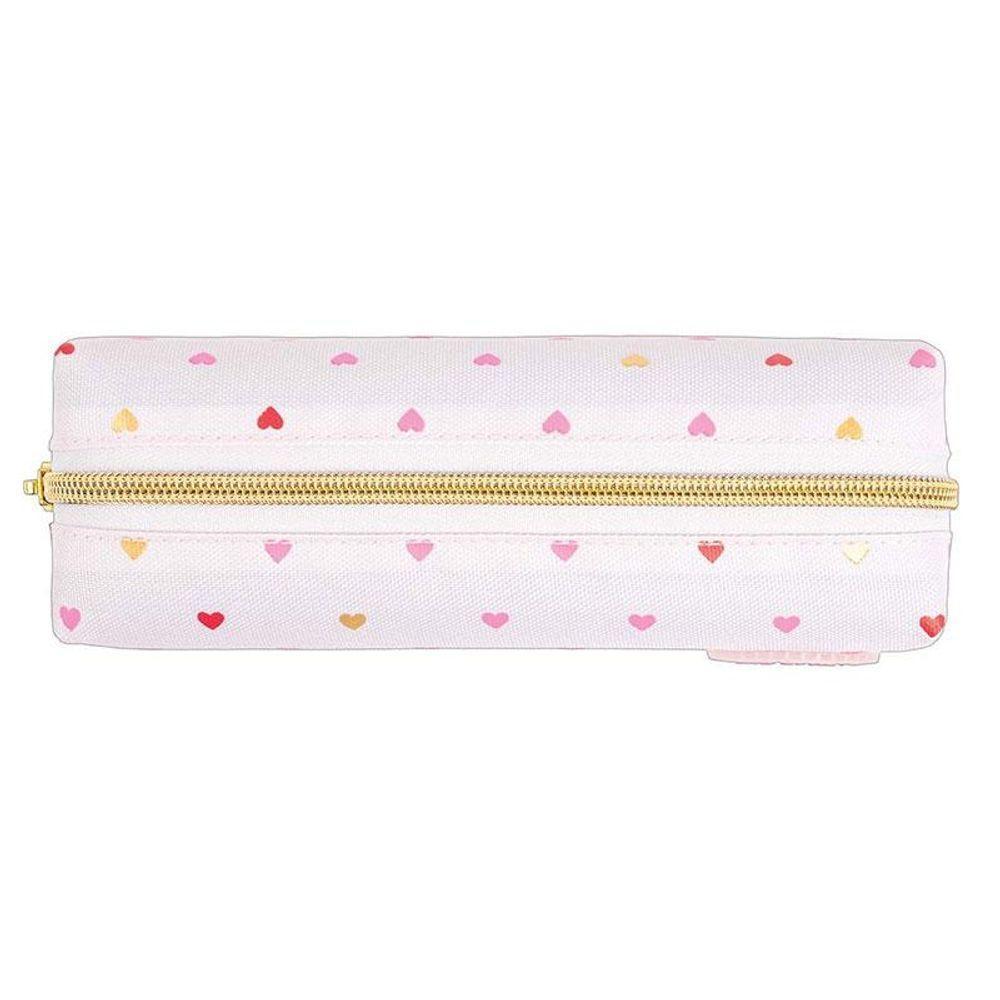 Estojo Escolar Infantil Académie Coração Metalizado Rosa - Tilibra - 3