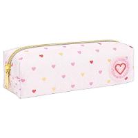 Estojo Escolar Infantil Académie Coração Metalizado Rosa - Tilibra - 1