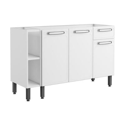 Balcão De Aço 3 Portas 1 Gaveta 2 Nichos Branco Bertolini Branco