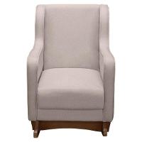 Poltrona Amamentação Aquila Plus Com Puff Linho Bege - Fratello - 2