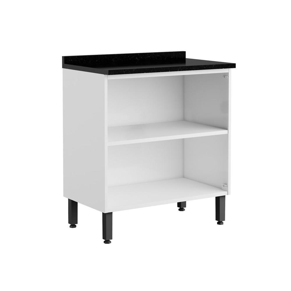 Balcão De Aço Com Tampo 2 Portas Branco Evidence Bertolini Branco - 3