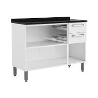 Balcão De Aço Tampo 3 Portas 2gav Branco Evidence Bertolini Branco - 3