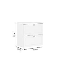 Balcão Para Banheiro Com Pia E 2 Gavetas Branco Bertolini Branco - 3