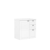 Balcão Banheiro Com Pia 2 Portas 2 Gavetas Branco Bertolini Branco - 2