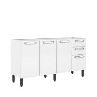 Balcão De Aço 4 Portas 2 Gavetas Branco Evidence Bertolini Branco - 1