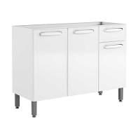 Balcão De Aço 3 Portas 1 Gaveta Branco Evidence Bertolini Branco - 1