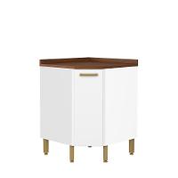 Balcão De Aço De Canto Com 1 Porta Branco Bella Bertolini Branco - 1