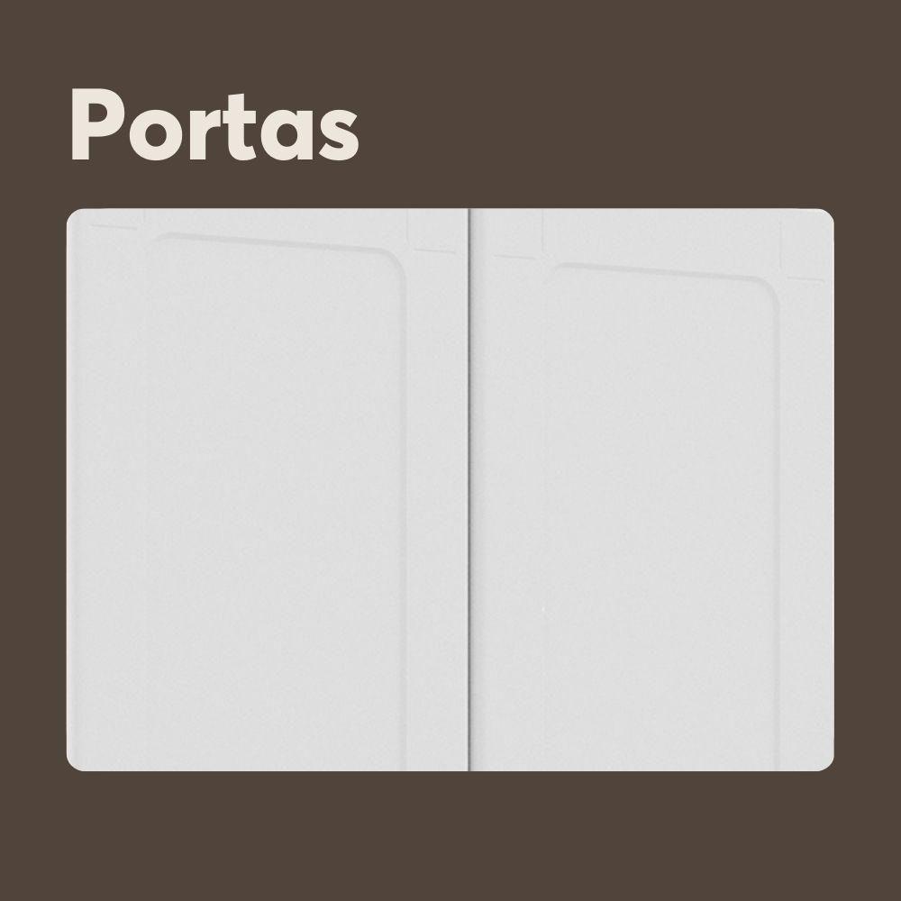 Balcão De Aço Com Tampo 3 Portas 1 Gaveta Branco Bertolini Branco - 4