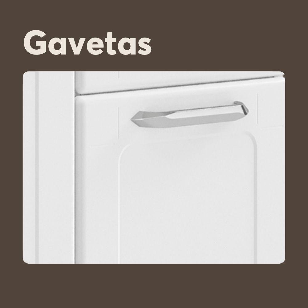 Balcão De Aço Com Tampo 3 Portas 1 Gaveta Branco Bertolini Branco - 5