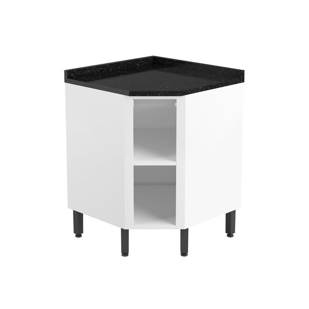 Balcão De Aço De Canto Com 1 Porta Branco Gourmet Bertolini Branco - 3