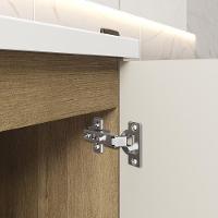 Balcão Para Banheiro Cuba 1 Porta 3 Gavetas Areia Bertolini Areia/carvalho - 4