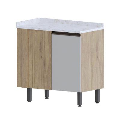 Balcão De Madeira De Canto 1 Porta Areia Urbana Bertolini Areia/carvalho