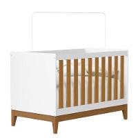 Quarto De Bebê Flip Guarda Roupa 4 Portas Branco Acetinado Savana Com Colchão Ortobom - Reller - 8