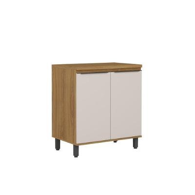 Balcão De Cozinha Com Tampo 80 Cm 2 Portas Serena Bertolini Lunar Grey/carvalho Xingu