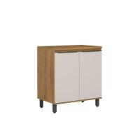 Balcão De Cozinha Com Tampo 80 Cm 2 Portas Serena Bertolini Lunar Grey/carvalho Xingu - 1