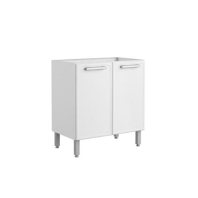 Balcão De Cozinha Em Aço 80 Cm 2 Portas Gourmet Bertolini Branco