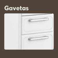 Balcão De Aço 3 Portas 2 Gavetas Branco Gourmet Bertolini Branco - 5
