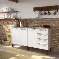 Balcão De Aço 3 Portas 4 Gavetas Branco Evidence Bertolini Branco - 1