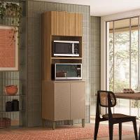 Armário Paneleiro Art 6007 Duplo Forno Freijó Vanilla Riscatto - Kits Paraná - 3