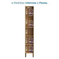 Armário Paneleiro Simples Cristaleira Art 6008 Freijó Abs Preto - Kits Paraná - 2