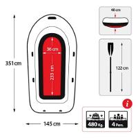 Bote Inflável Intex Seahawk 4 Pessoas 400 Com Remos - 3