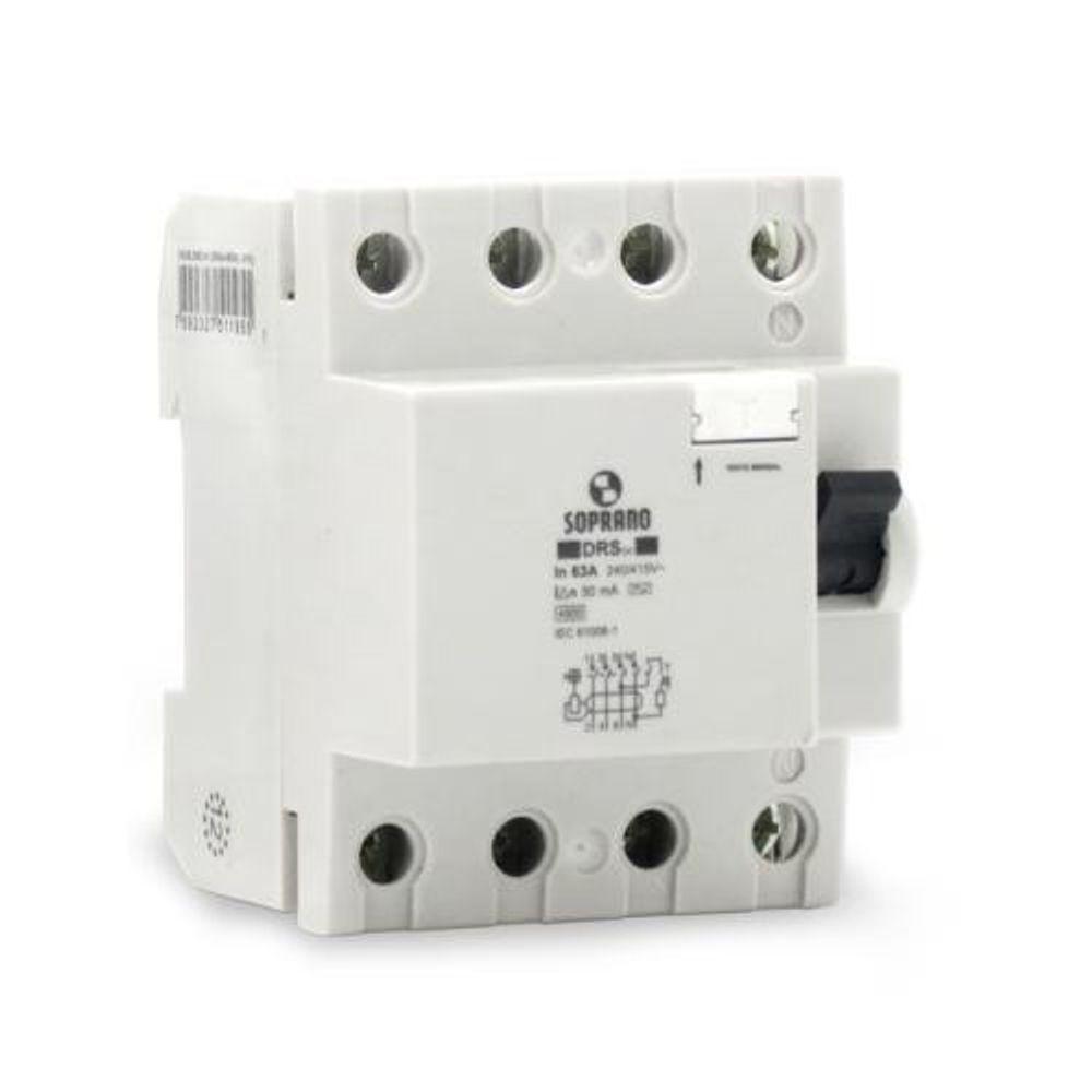 Disjuntor Dr Tetrapolar 25a-30ma - Soprano - 1
