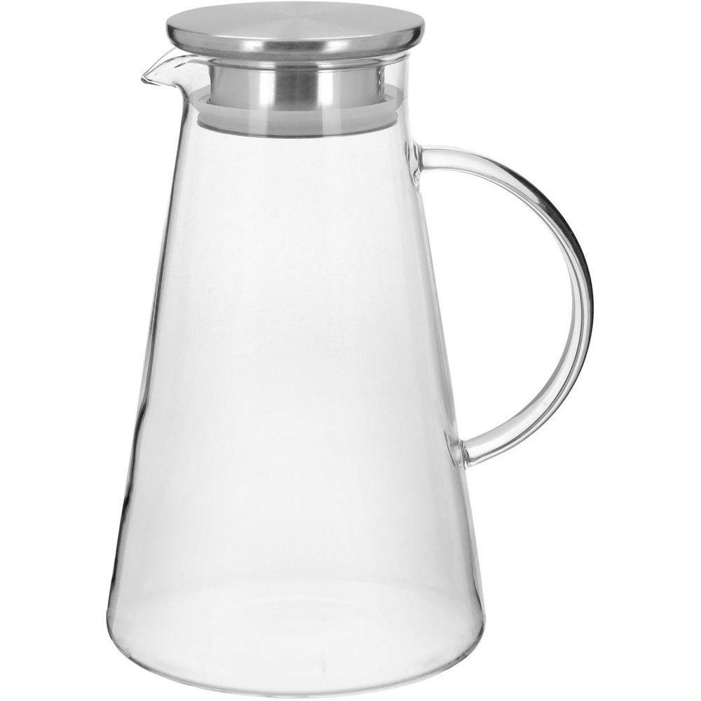 Jg Jarra/Copos 2L/300Ml Borosilicato Transp 7Pç Com Tampa Inox - 6