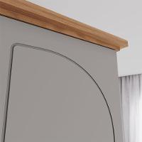 Guarda Roupa Casal Americano Prime 6 Portas 6 Gavetas Com Pés Cinza Nature - Henn