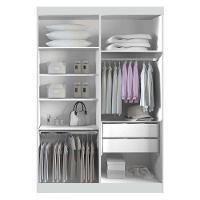 Guarda Roupas Solteiro 4 Portas Canadá Branco - Leifer Móveis - 3