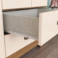 Guarda Roupa Solteiro Miami 3 Portas 2 Gavetas Com Chave Nature Off White - Henn - 5