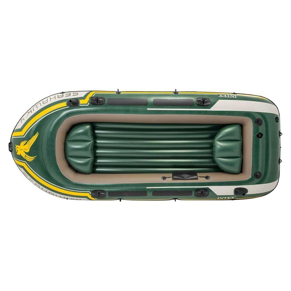 Bote Inflável Intex Seahawk 4 Pessoas 400 Remo Suporte Motor - 4